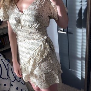 Fascinating Floral Smocked Top and Wrap Skirt